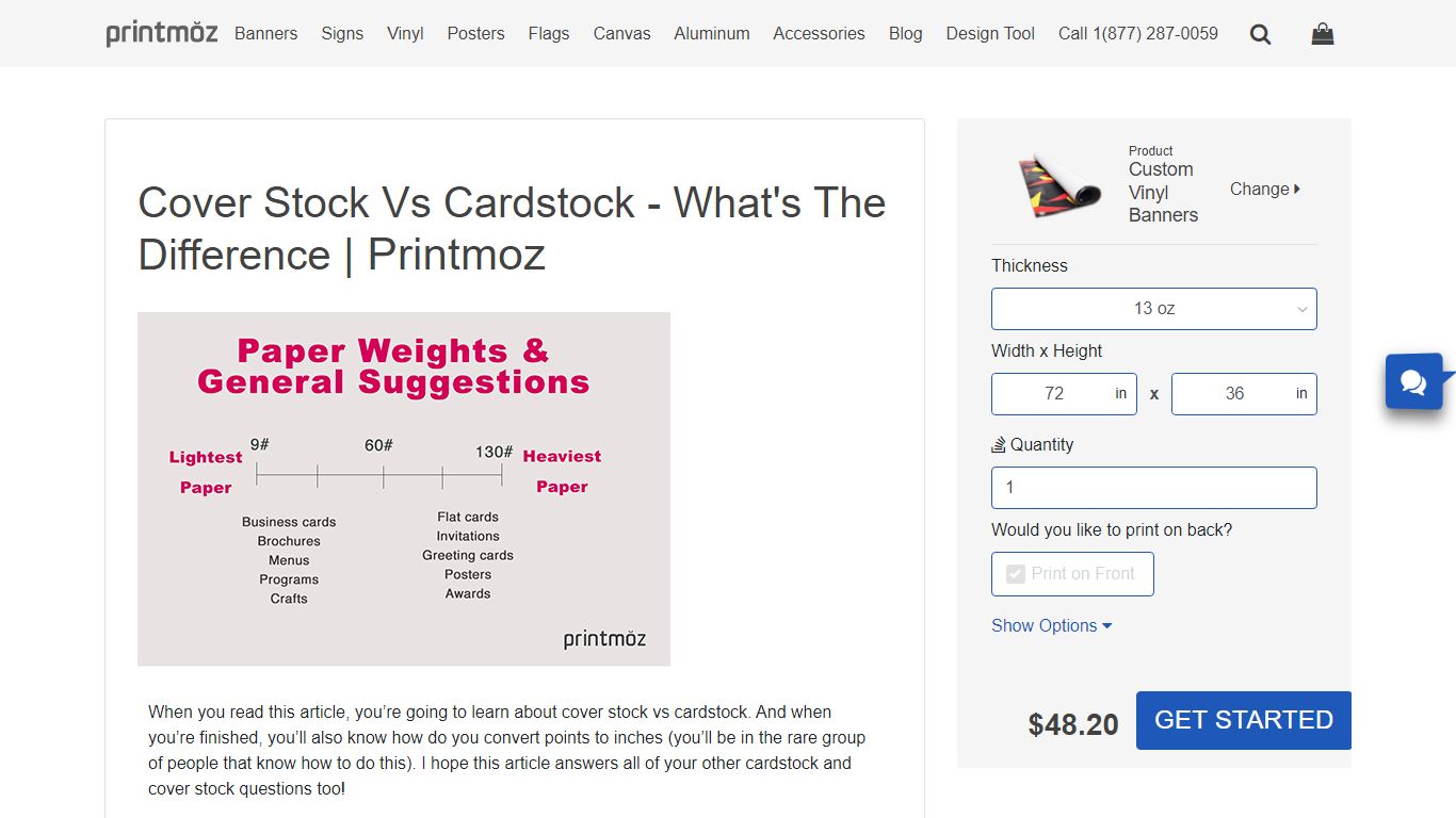 Cover Stock Vs Cardstock - What's The Difference? - Printmoz